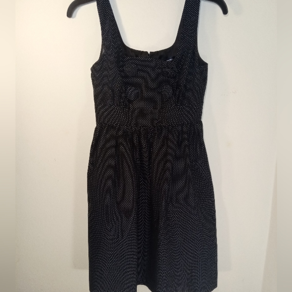 Banana Republic Black & With Polka Dot Dress Size 0